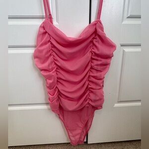 Forever 21 Pink Gathered Top